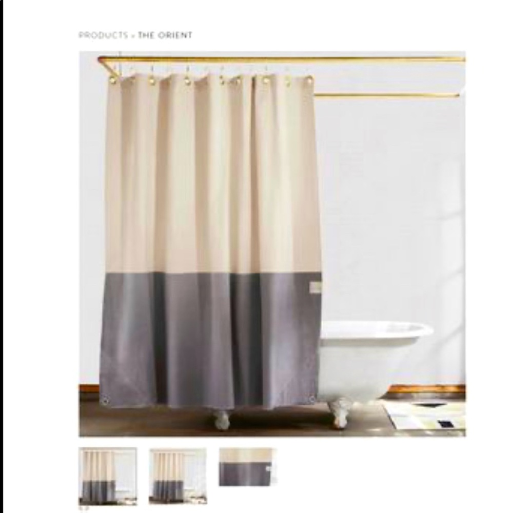 Quiet Town, Custom length (long),Orient Storm shower curtain, fabric liner&hooks